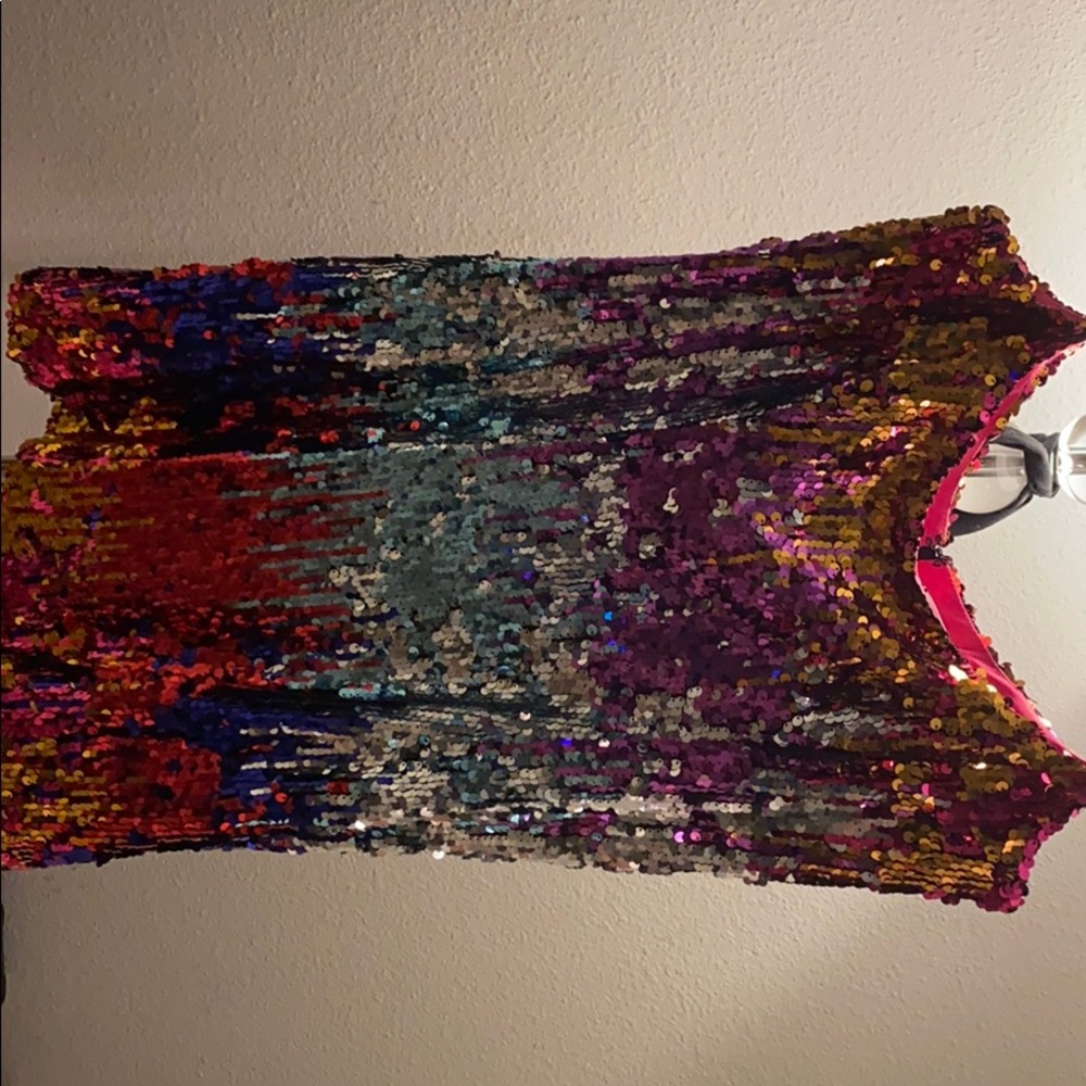 Halpern Mini “ tank “ Sequence Dress - Picture 6 of 8